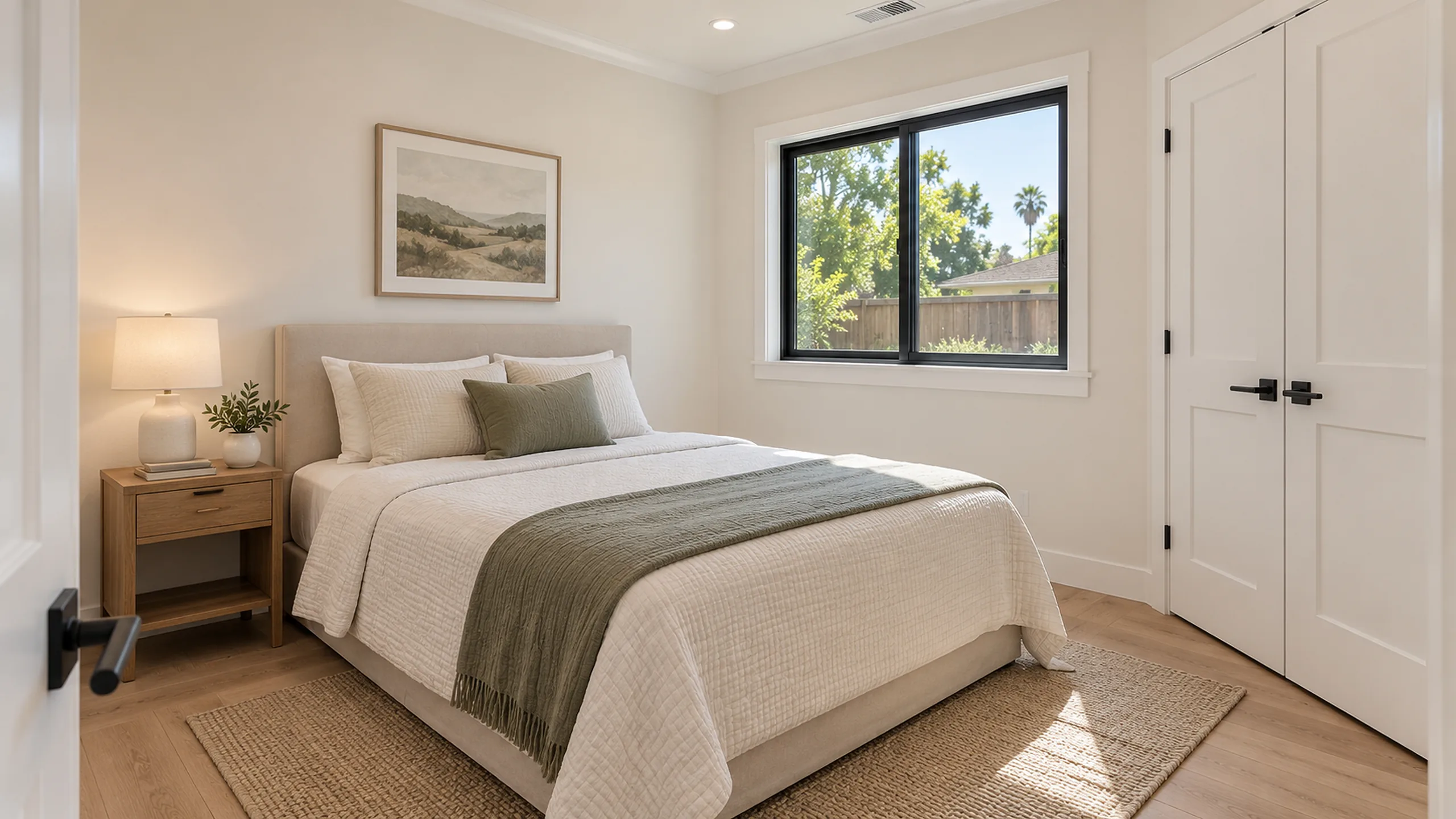 Bedroom window and natural light in the Sherman Oaks ADU
