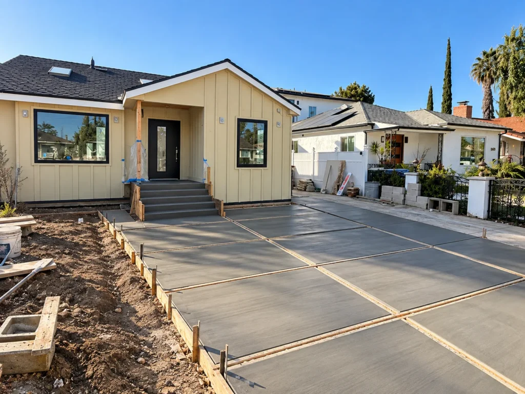 The front of the Encino home after the whole-house remodel